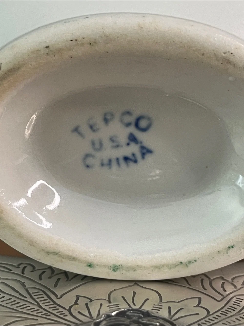 VTG-TEPCO U.S.A. China, White Ironstone,Gravy boat. (30’s-68’) Rare LionHead.
